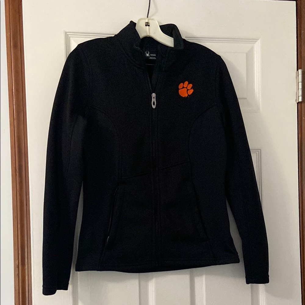 Spyder Women’s Black Jacket with Orange Paw Logo